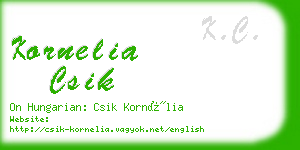 kornelia csik business card